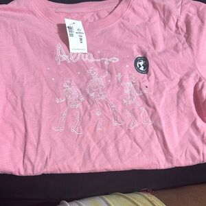 Aeropostale Pink Skeleton Dance Tee